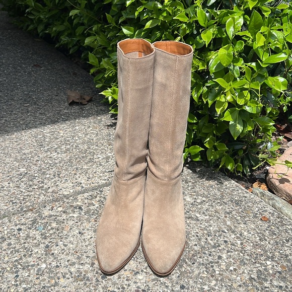 Lucky Brand Tall Fukko Boot Tan Suede 7.5 - Picture 11 of 11